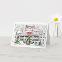 Carte de vœux pliée Joyeuses Fêtes de Noël