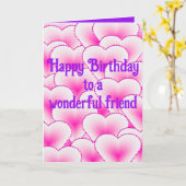 Carte de voeux pliée (Joyeux anniversaire) (Fleur jaune)