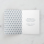 Carte de vœux pliée Joyeux Script | Marine (Intérieur)