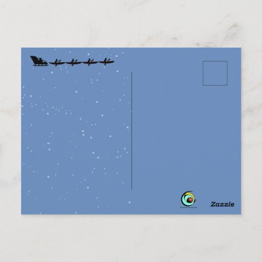 Carte de voeux pliée Kayaks Pulling Sleigh (Dos)