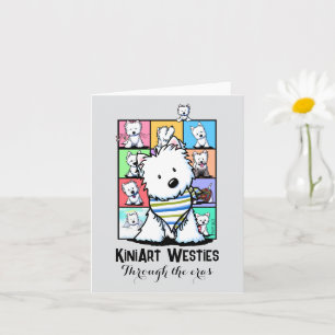 Carte de vœux pliée KiniArt Westies Eras