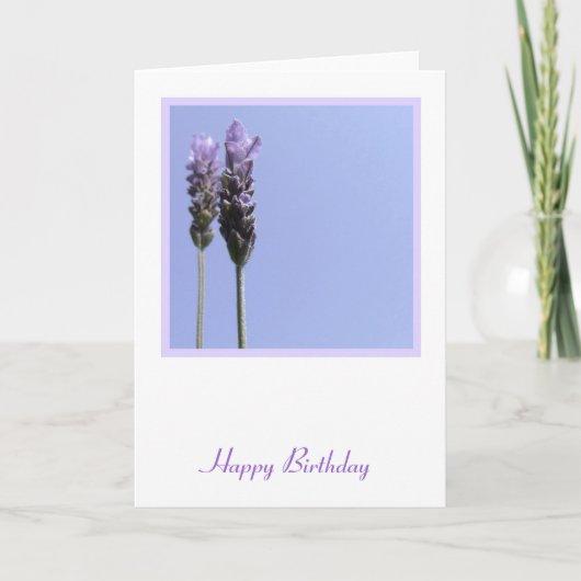 Carte de voeux pliée Lavendar (Devant)