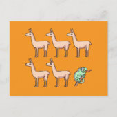 Carte de voeux pliée Llama Chameleon (Devant)