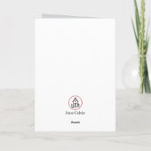 Carte de vœux pliée Llama Noël (Dos)