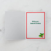 Carte de vœux pliée Llama Noël (Intérieur)