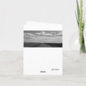 Carte de voeux pliée Lonely Grey Prairie Road (Dos)