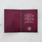 Carte de voeux pliée,  Magnolia framboise  (Intérieur)