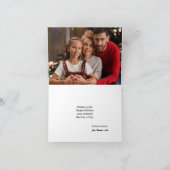 Carte de vœux pliée Maison enneigée (Intérieur)