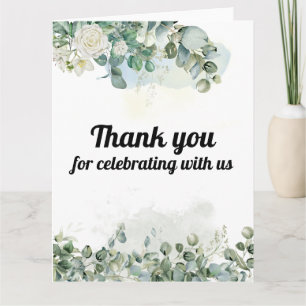 Carte de voeux pliée mariage Carte de remerciement