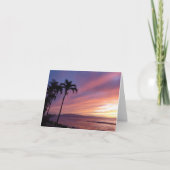 Carte de voeux pliée Maui Sunset et Palm Trees (Devant)