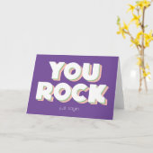 Carte de voeux pliée Merci (Fleur jaune)