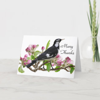 Carte de voeux pliée Merci