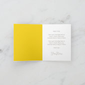 Carte de voeux pliée Merci citron Aquarelle (Intérieur)