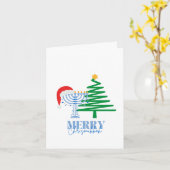 Carte de vœux pliée Merry Chrismukkah (Fleur jaune)