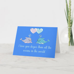 Carte de vœux pliée mignonne pour la Saint-Valenti
