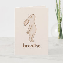 Carte de vœux pliée Minimal Bunny de Breathe