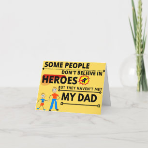 CARTE DE VOEUX PLIÉE MON PÈRE MON HÉROS