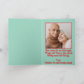 Carte de vœux pliée Noël anges mignons (Intérieur)