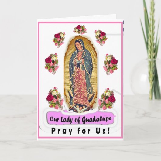 Carte de voeux pliée Notre-Dame de Guadalupe (Devant)
