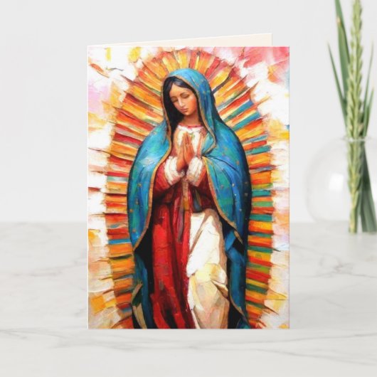 Carte de voeux pliée Notre-Dame de Guadalupe (Devant)