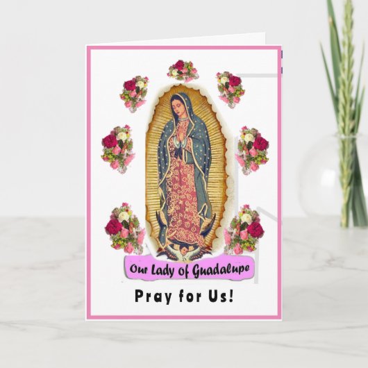Carte de voeux pliée Notre-Dame de Guadalupe (Devant)