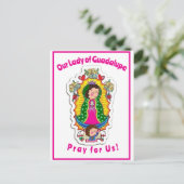 Carte de voeux pliée Notre-Dame de Guadalupe (Debout devant)