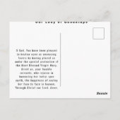 Carte de voeux pliée Notre-Dame de Guadalupe (Dos)