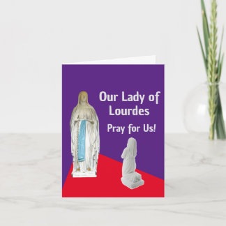 Carte de voeux pliée Notre-Dame de Lourdes
