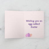 Carte de vœux pliée œuf de Pâques & poussins (Intérieur)