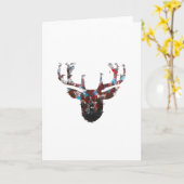 Carte de vœux pliée Oh Deer Minimal Style (Fleur jaune)