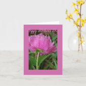 Carte de vœux pliée Paeonia rose (Fleur jaune)