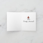 Carte de vœux pliée Party Animal (Intérieur)