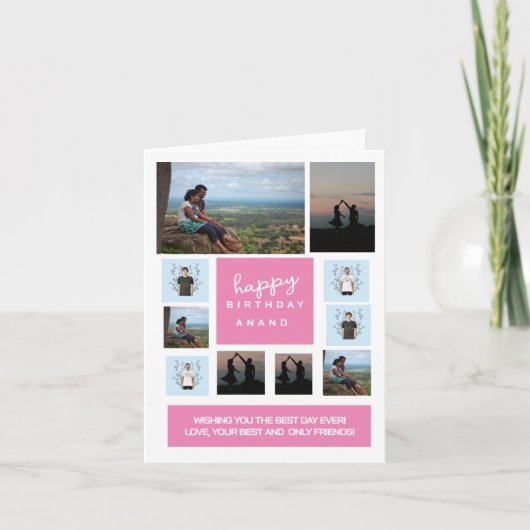 Carte de vœux pliée personnalisée (Devant)