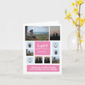 Carte de vœux pliée personnalisée (Fleur jaune)