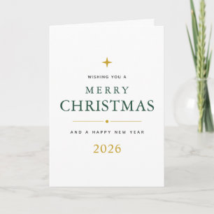 Carte de vœux pliée personnalisée Joyeux Noël
