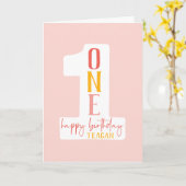 Carte de voeux pliée personnalisée pour le premier (Fleur jaune)