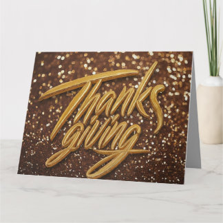 Carte de vœux pliée personnalisée pour Thanksgivin