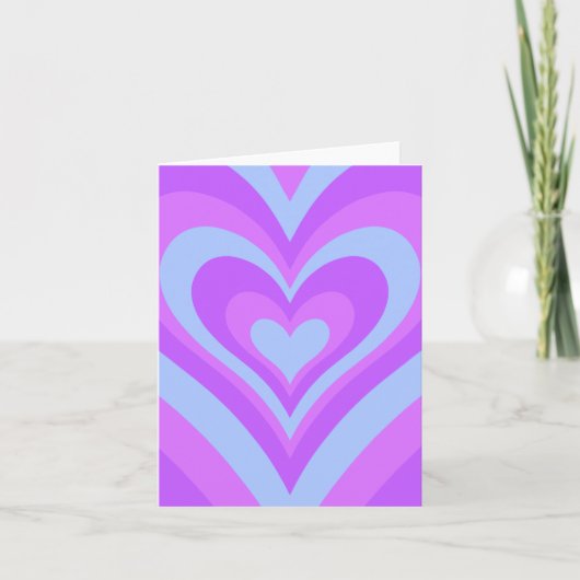 Carte de voeux pliée petit coeur (Devant)