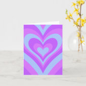 Carte de voeux pliée petit coeur (Fleur jaune)