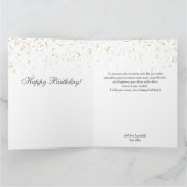 Carte de vœux pliée photo élégante noir et or (Intérieur)