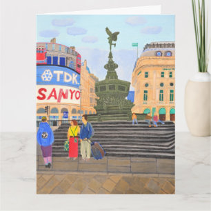 Carte de vœux pliée Piccadilly Circus