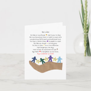 Carte de voeux pliée Poème spécial