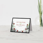 Carte de voeux pliée POMEGRANATE Mariage Merci (Devant)