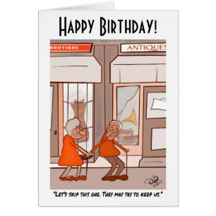Carte de vœux pliée pour anniversaire Antiques
