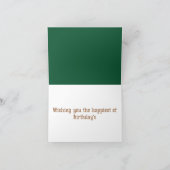 Carte de vœux pliée pour anniversaire avec arbres  (Intérieur)