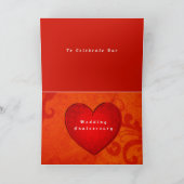 Carte de vœux pliée pour anniversaire de mariage a (Intérieur)