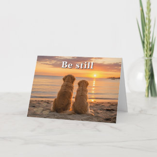 Carte de vœux pliée pour chien Retriever doré Rest