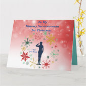 Carte de vœux pliée pour femme de service (Fleur jaune)