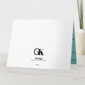 Carte de vœux pliée pour femme de service (Dos)