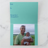 Carte de vœux pliée pour femme de service (Intérieur)